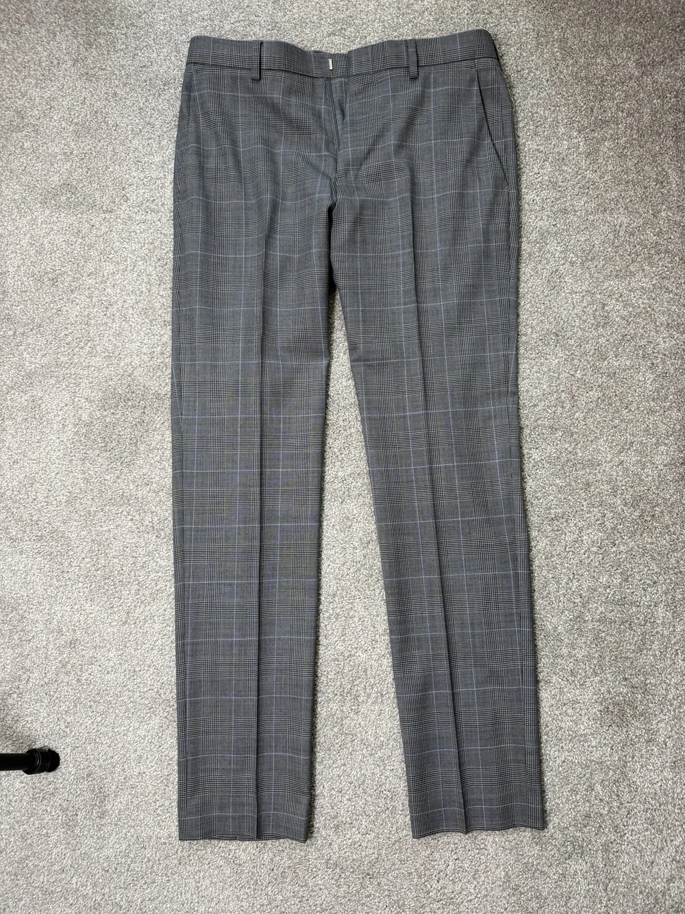 J Crew Ludlow Slim Glen Plaid Grey Dress Pants 31x32 EUC